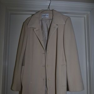 CHARLES KLIEN womens beige coat
